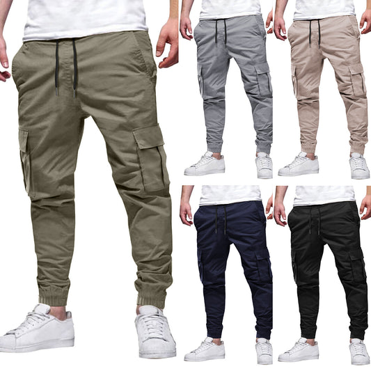 Men's Multi-pocket Drawstring Leisure Japanese Cargo Joggers